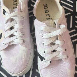 Marimekko Kids' Light Pink and Black Sneakers